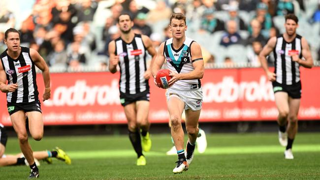 Robbie Gray starred in Port Adelaide’s win over Collingwood.