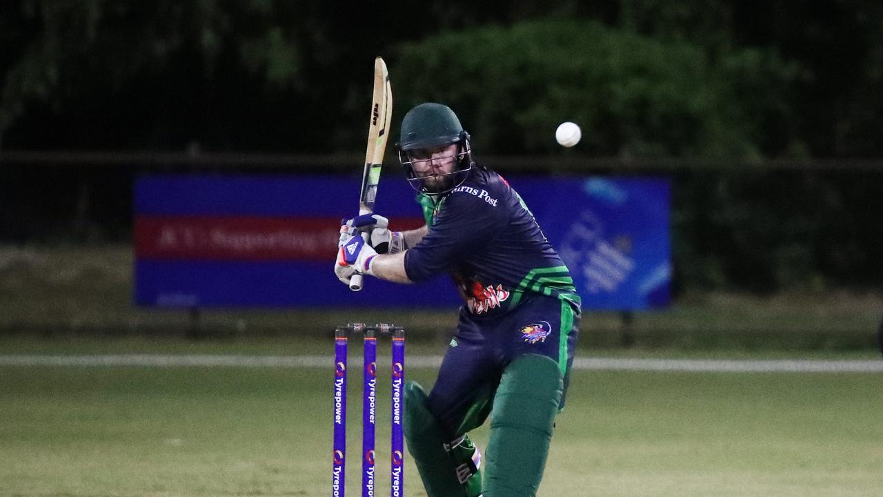 Josh Chadwick bats for the Dare Devils in the T20 Barrier Reef Big Bash match between the Twomey Schriber Thunder and the Designer First Homes Dare Devils, held at Griffiths Park, Manunda. Picture: Brendan Radke