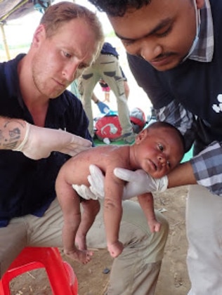 Babies born in the camp regularly need treatment.