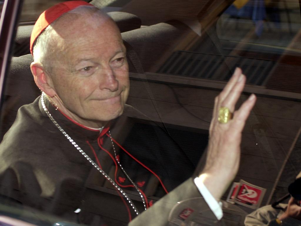 Pope Francis has defrocked former US Cardinal Theodore McCarrick after Vatican officials found him guilty of soliciting for sex while hearing confession. Picture: AP Photo