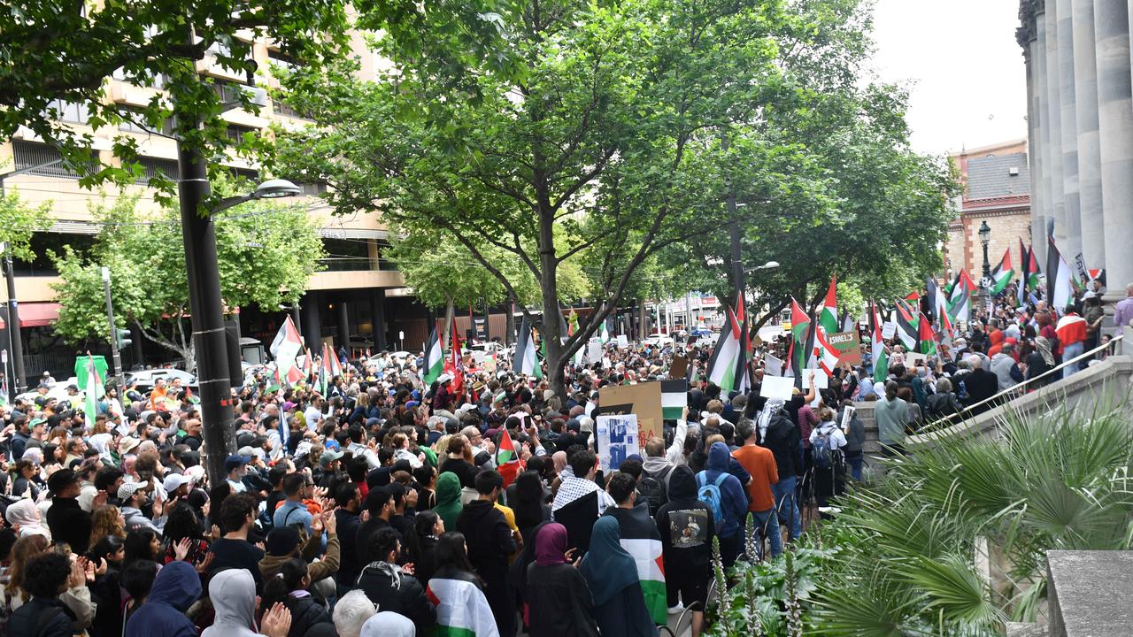 Pro-Palestine protesters gather in Adelaide amid Israel-Gaza conflict ...