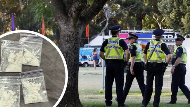 Artwork. Man arrested after drugs found at festival in Adelaide