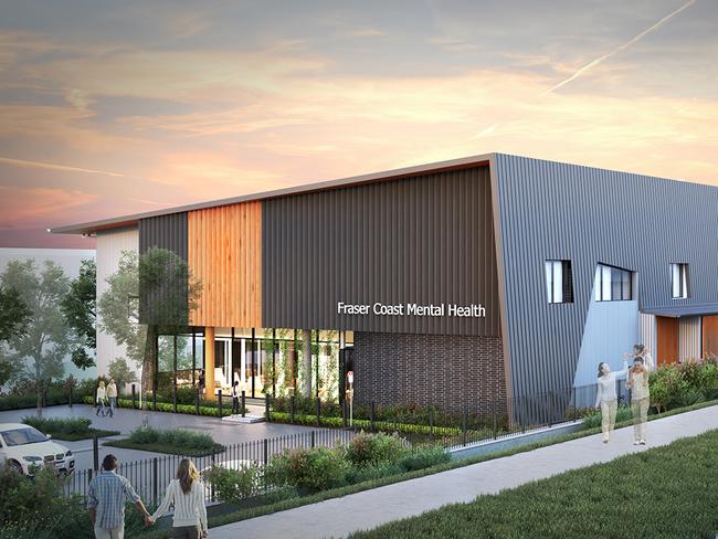 The main construction for the acute mental health inpatient unit being built in the Hervey Bay Hospital has started.