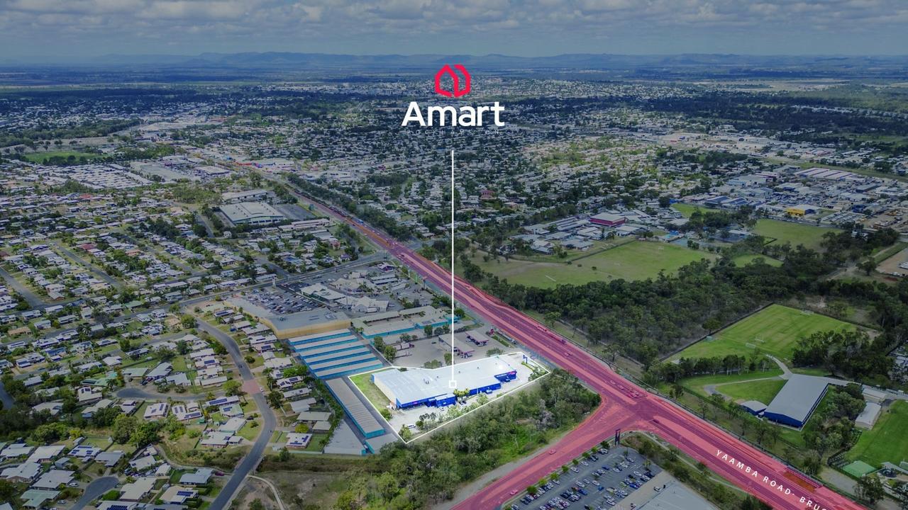 The retail/shop houses Amart Furniture on Yaamba Road, North Rockhampton.