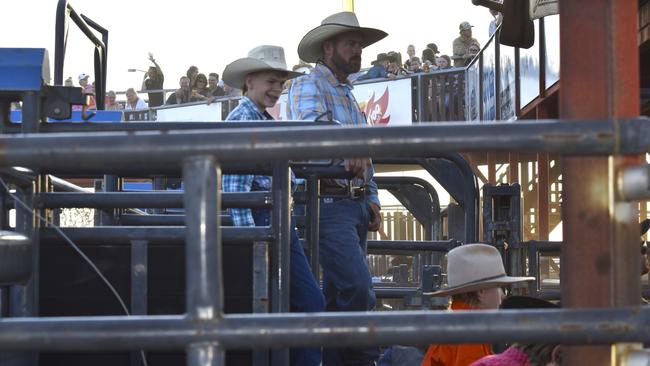 Behind the scenes in the chutes. Picture: Darcy Jennings.