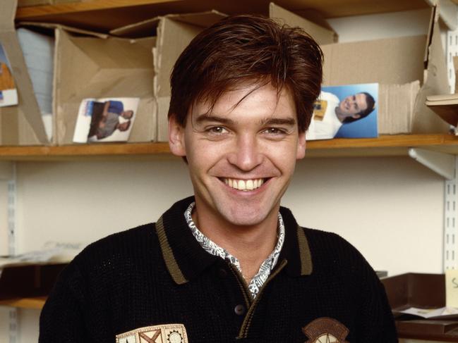 Philip Schofield on the set of 'Going Live!', circa 1990. Picture: Tim Roney/Getty Images