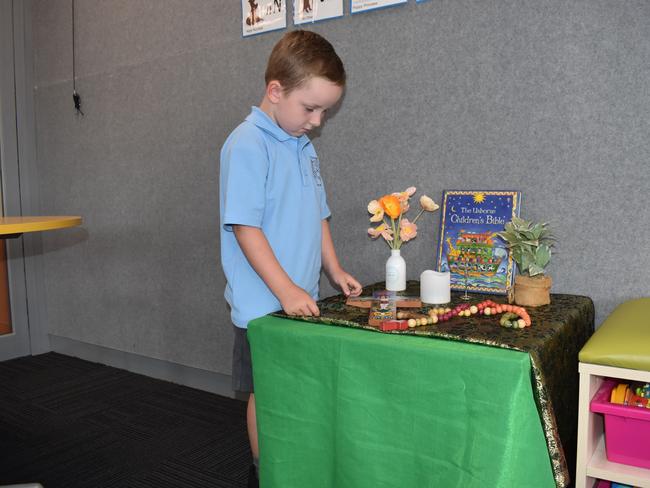 Elijah Smith on his first day at St Gabriel's Primary School, Traralgon on January 30, 2025. Picture: Jack Colantuono