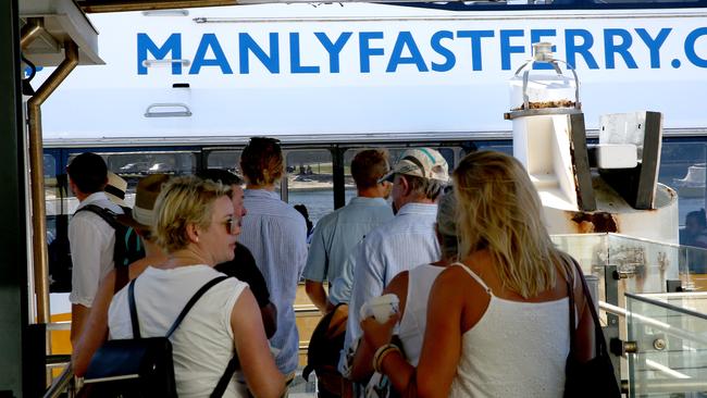 The fast ferry service is popular with commuters and tourists. Picture: Damian Shaw