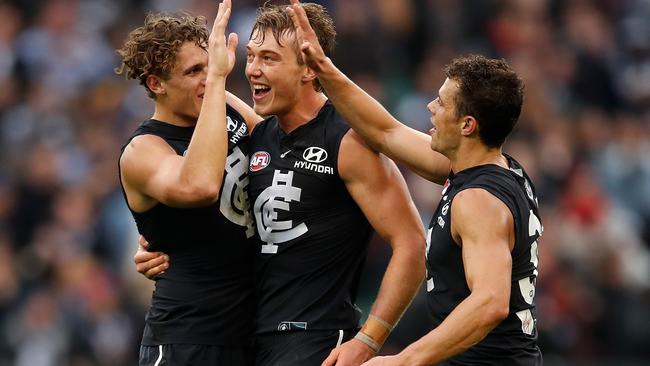 Charlie Curnow’s brother Ed (right) had had a superb 2018. Pic: Getty Images