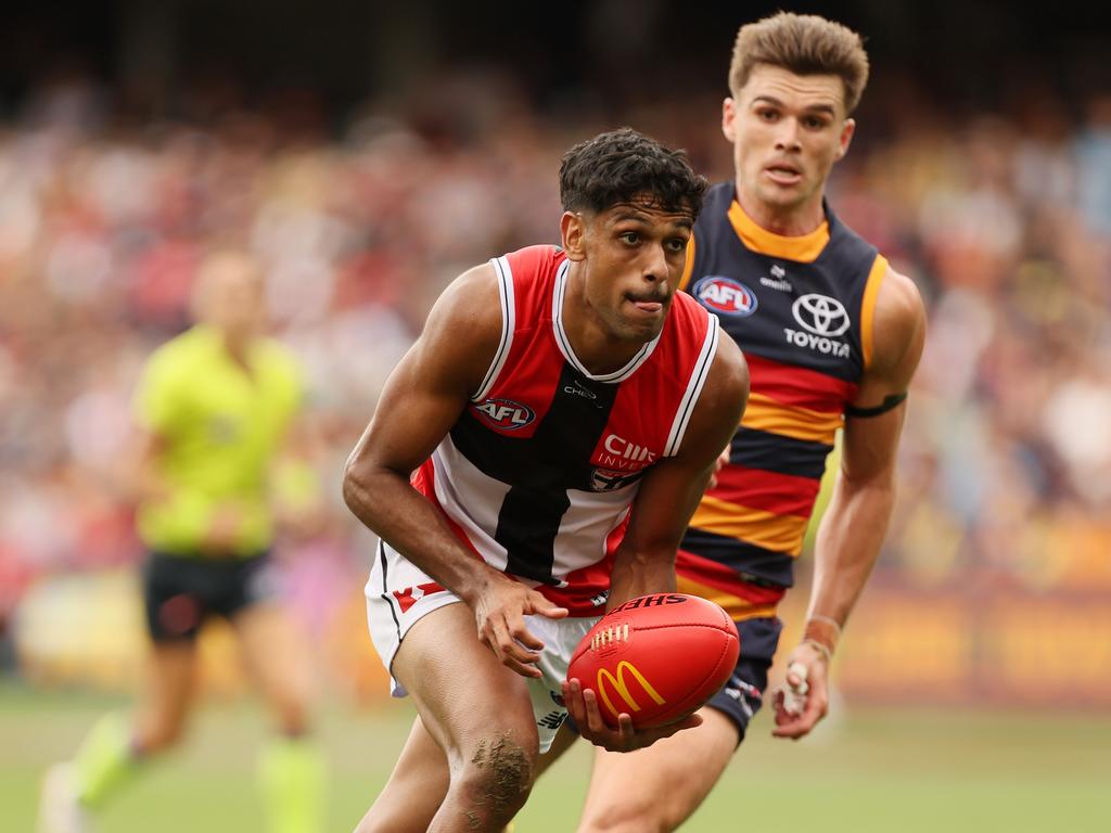 Nasiah Wanganeen-Milera is on South Australian clubs’ radars. Picture: James Elsby/AFL Photos via Getty Images.