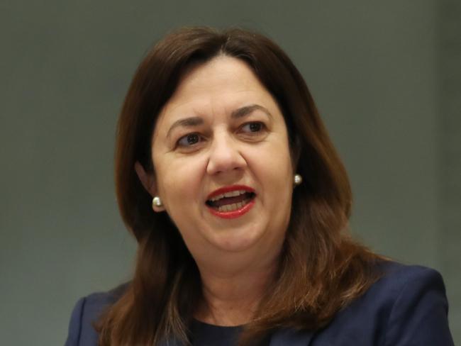 Premier Annastacia Palaszczuk speaking in Parliament. Pics Tara Croser.