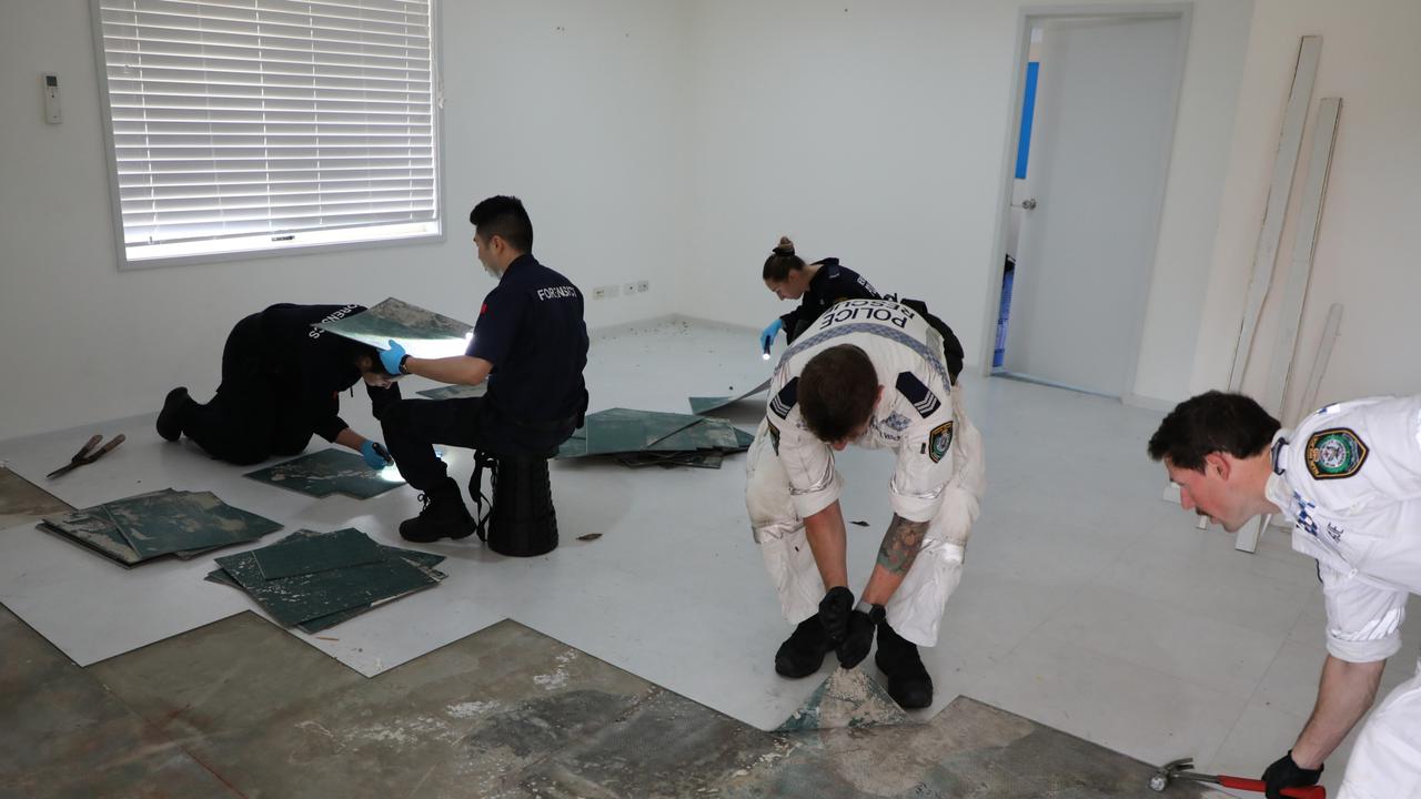 Police have alleged that the flooring was ripped up after Mr Noufl was killed. Picture: NSW Police