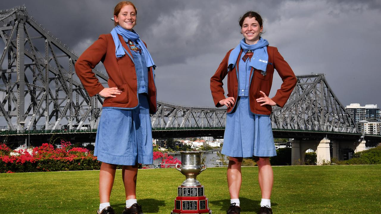 All Hallows' School rowing co-captains Eloise Stone and Nell Murphy. Picture, John Gass