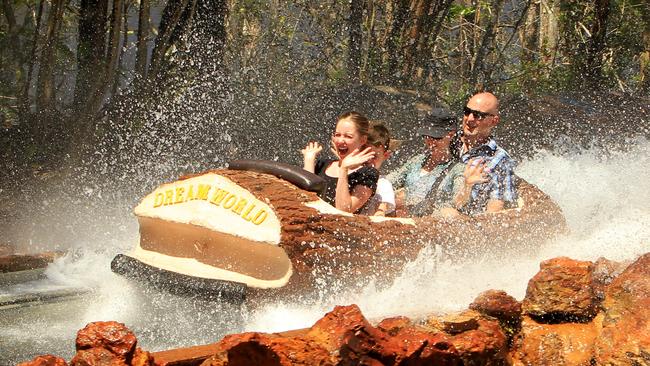 Log ride at Dreamworld. Picture: Mike Batterham