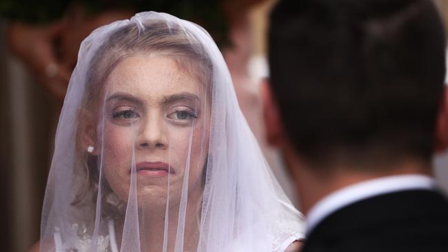 Ashleigh Simrajh married the ‘love of her life’ at Sea World Resort. Picture: JASON O'BRIEN.