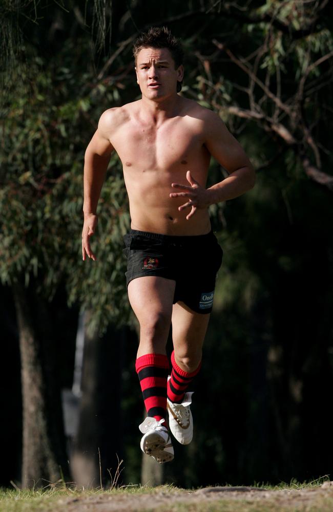 Jared Waerea- Hargraves training with Northern Suburbs rugby union team.