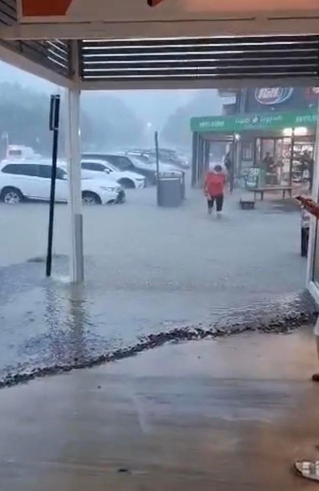 Flooding in Emerald St, Cooroy. Picture: Esther Rijkenberg