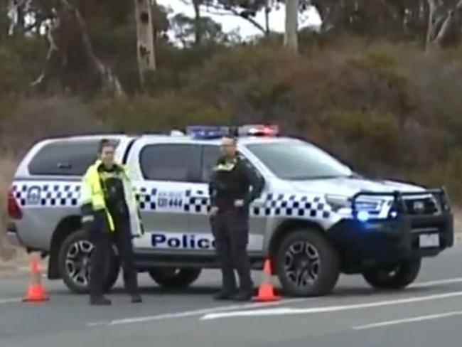 Three people are dead following a serious multi vehicle accident that has shut down a major central Victorian highway justnorthwest of Ararat. , A B-double, two light trucks and two cars were all involved in the accident which occurred on the Western Highway near thetown of Armstrong, located between Ararat and Stawell Picture: 9News