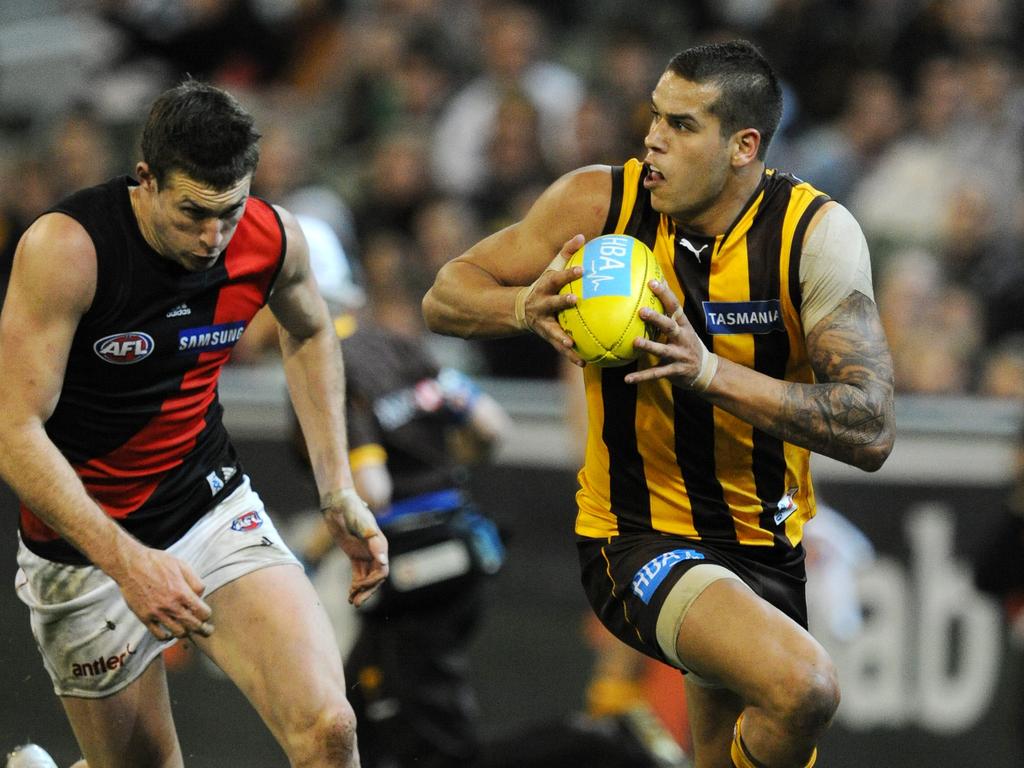 Mick will never forget Lance Franklin’s miracle goal in 2010. Picture: Michael Dodge