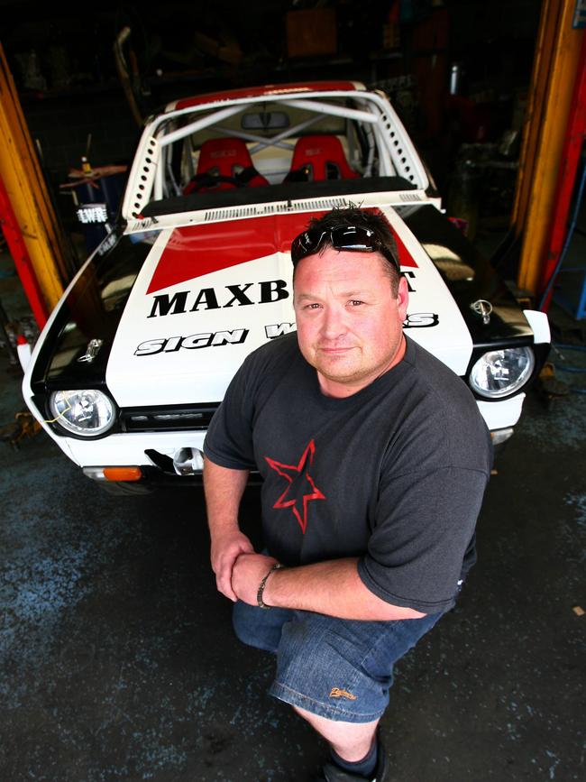 Hobart driver and 2008 Targa entrant Adrian Morrisby with his Holden Gemini.