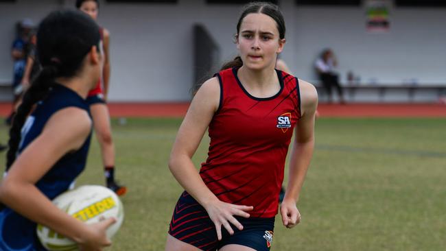 Captain Mia Wood at the 2023 National Combined Touch Championships in Darwin. Picture: Pema Tamang Pakhrin