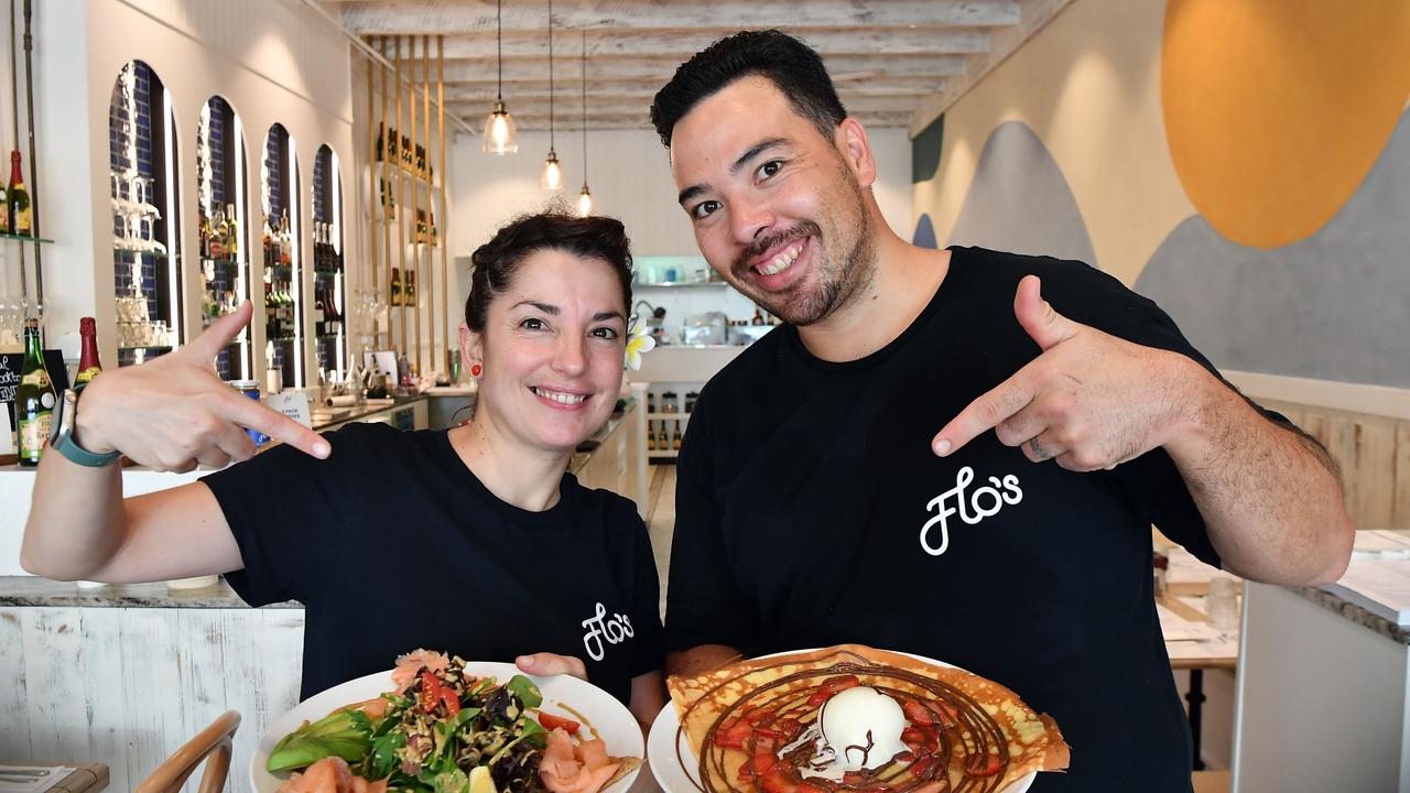 Co-owners Paloma and Hoani Yau are overwhelmed with the support they've received after launching their new crepe restaurant Flo's in Noosa. Picture: Patrick Woods.