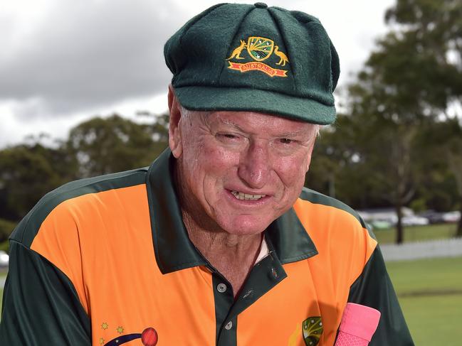 Arthur Pritchard as an Australian Over 70s player.