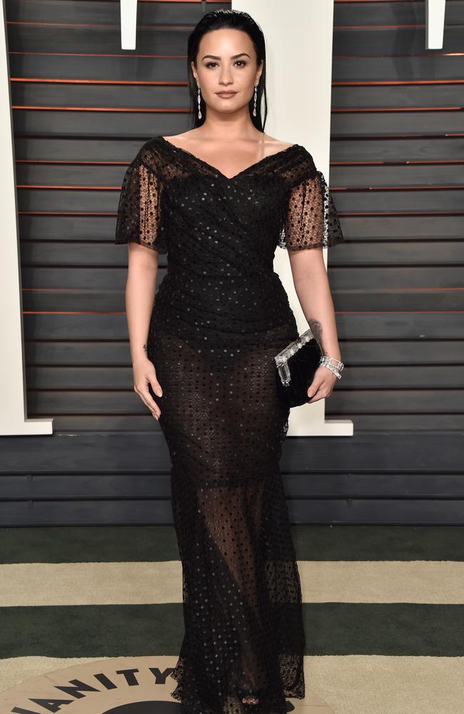 Recording artist Demi Lovato attends the 2016 Vanity Fair Oscar Part. (Photo by Pascal Le Segretain/Getty Images)