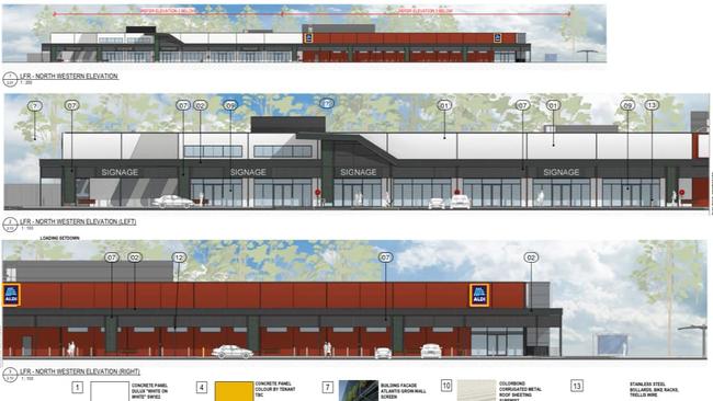 Plans for a future ALDI store in Burdell submitted to Townsville City Council. Picture: Onefin.