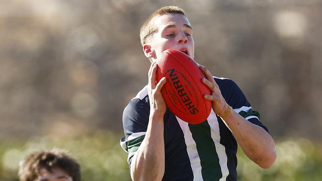 Sam Lalor of St Patrick's College in action during last year’s Herald Sun Shield senior boys grand final. Photo by Daniel Pockett/AFL Photos/via Getty Images