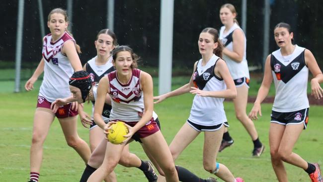 Maggie Parr of Wests Juniors in action.