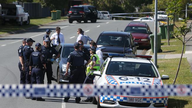 A crime scene at Molendinar — police resources are stretched. Picture by Scott Fletcher