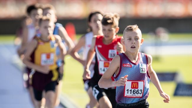 Trent Alley at last year's NSW Little Athletics Championships at Homebush.