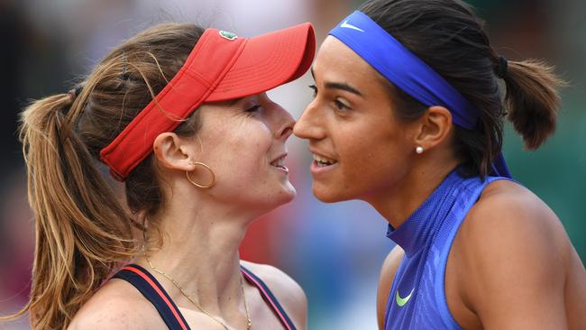 Alize Cornet likes kiss with Caroline Garcia French Open 2017