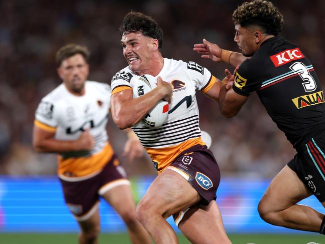 Herbie Farnworth registered Brisbane’s fastest max speed in the grand final. Picture: Matt King/Getty Images