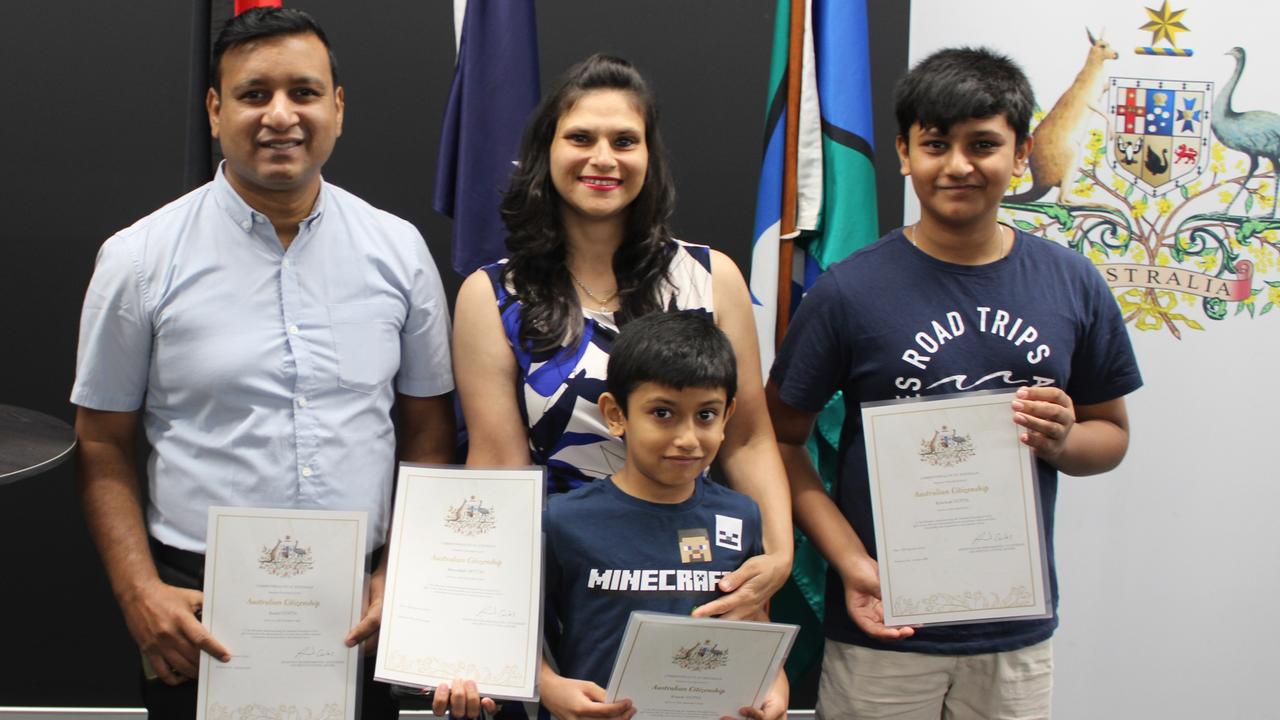 Sunhil Gupta, Meenakshi Mittal, Kiansh Gupta and Kinshuk Gupta became Australian citizens at the 2024 Australian Citizenship Ceremony in Bundaberg.