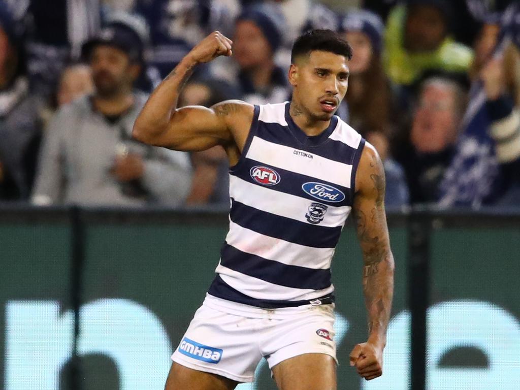 The Cats will be hoping to see plenty more goal celebrations from Tim Kelly. Picture: Getty Images