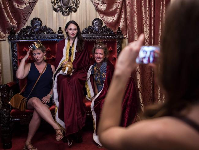 Washington, DC residents go mad for the monarchy at the Royal PUB (pop-up bar). Picture: AFP photo / Andrew Caballero-Reynolds