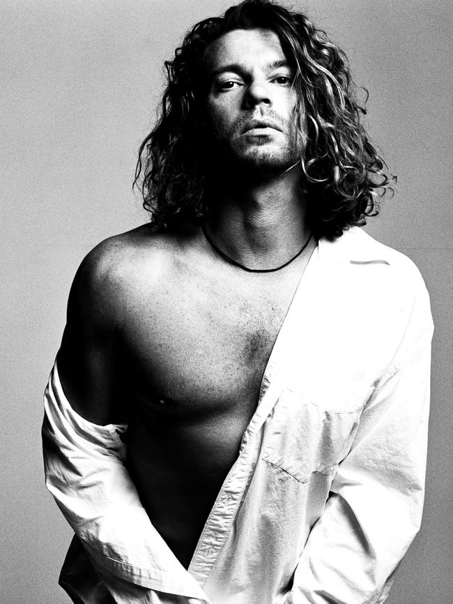 INXS lead singer Michael Hutchence. Picture: Chris Cuffaro.