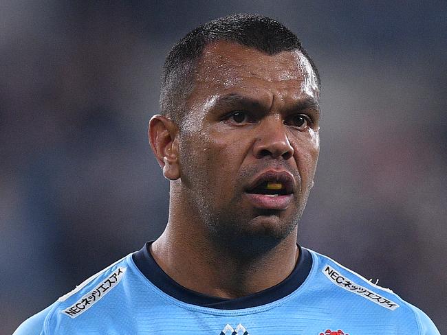 Kurtley Beale of the Waratahs looks on during the Round 17 Super Rugby match between the NSW Waratahs and the ACT Brumbies at Bankwest Stadium in Sydney, Saturday, June 8, 2019. (AAP Image/Dan Himbrechts) NO ARCHIVING, EDITORIAL USE ONLY