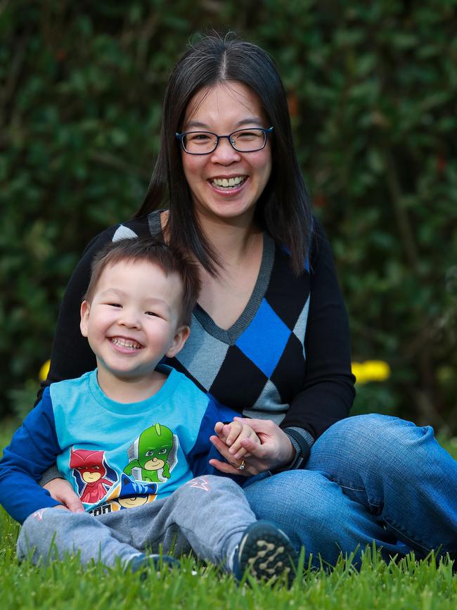 Dr Jusuf is concerned about the potential of passing on COVID-19 to her son Tommy (pictured) and her husband. Picture: Justin Lloyd