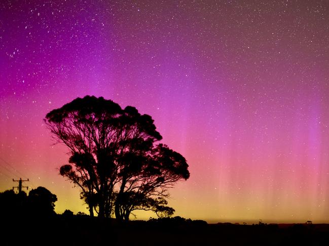 Aurora australis is usually only viewable in Tasmania. Photo courtesy of Peter Sayers