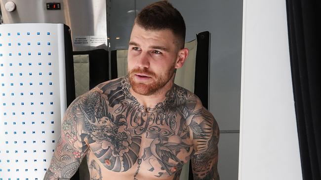 NSW's Josh Dugan uses the Kryrofix chamber for recovery.