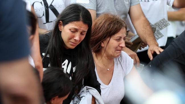 Leila Abdallah during the memorial in Oatlands on Monday night. Picture: Jonathan Ng