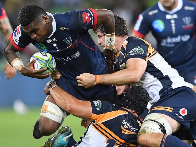 Isi Naisarani causing havoc in the Brumbies defence. 