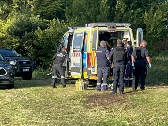 Siege east of Melbourne, where heavily armed police are at a property in Dumbalk North Picture: Jack Colantuono.