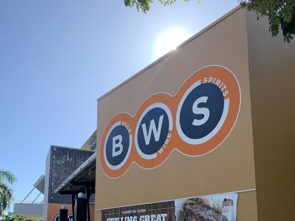 The BWS Palmerston store on Chung Wah Terrace is closed on Friday, March 24, 2023, after staff members were allegedly threatened with violence on Thursday, March 23, 2023. Picture: Sierra Haigh