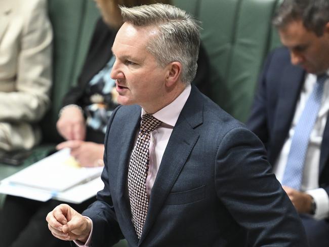 CANBERRA, AUSTRALIA  - NewsWire Photos - November 26, 2024: Climate Change and Energy Minister,ÃÂ Chris Bowen during Question Time at Parliament House in Canberra. Picture: NewsWire / Martin Ollman