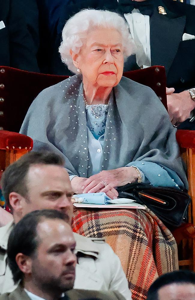 The Queen appeared to hold back tears. Picture: Getty Images