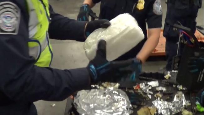 Police yesterday arrested six people in Victoria and NSW allegedly involved in the shipment. Source: Supplied